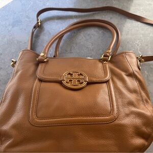 Tory Burch Tan Leather Shoulder Bag
